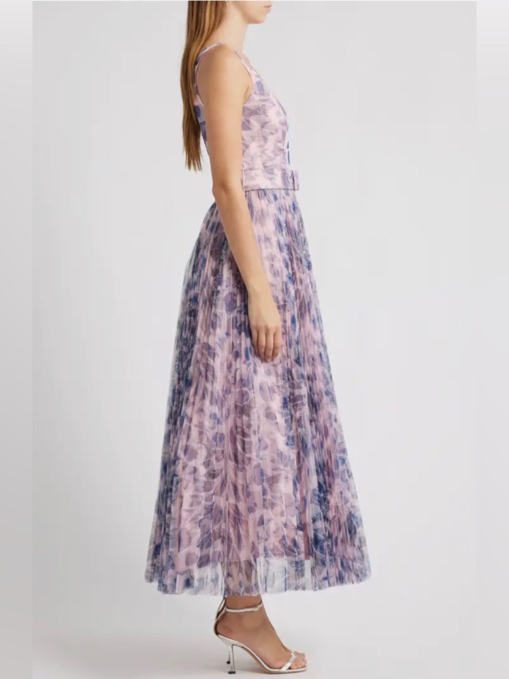 Hutch Pleated Belted Sleeveless Midi Dress - Picture 3 of 6